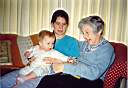 Aunt Lillian with Nicole and Tana - December 1991.GIF